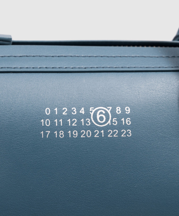 Maison Margiela MM6 Голубая кожаная сумка Bauletto SB6ZH0039P9061 изображение 4