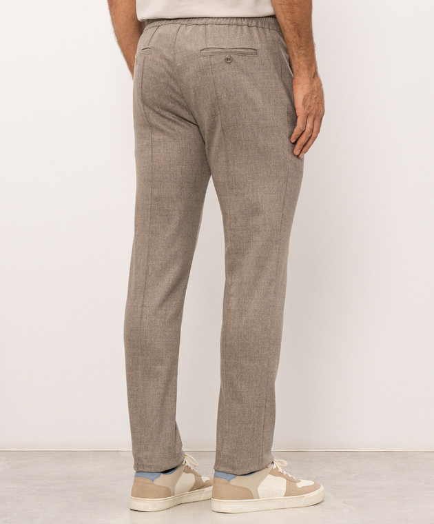 Doriani Cashmere Бежеві штани з вовни з відворотами P213T191F1T191 зображення 4