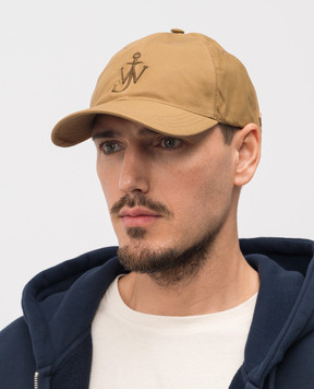 JW Anderson Коричневый кепка с вышивкой монограммы AC0417FA0485m