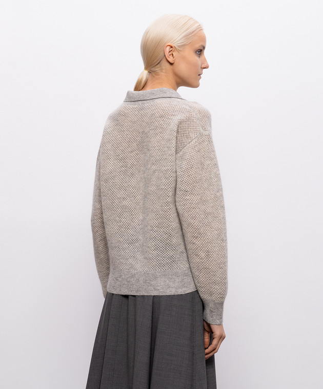 Brunello Cucinelli Серый свитер с шерстью с люрексом MGG270505P изображение 4