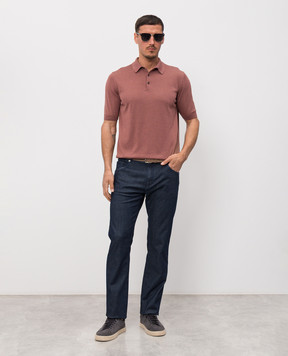 Castangia dal 1850 Бордове поло з шовком DBPB3S26