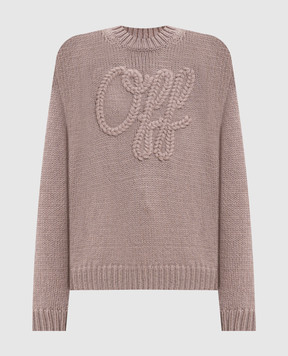 Off-White Бежевий светр з вовни 2FE00529T