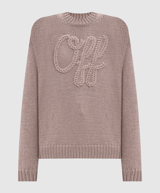 Off-White Бежевий светр з вовни 2FE00529T