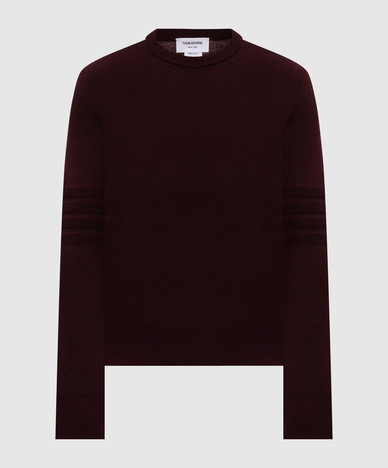 Бордовый свитер MILANO STITCH с шерстью и льном