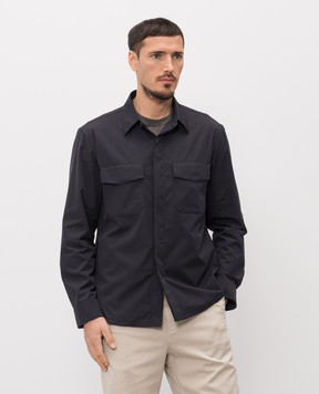 Canali Чорна сорочка з кишенями AV0597131021