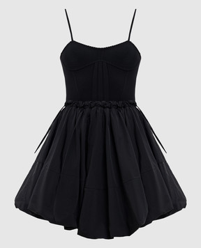 The Attico Чорна сукня-бюстьє 260WCA00460PLL011AA