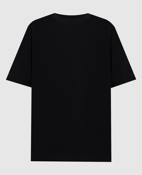 Juun.j Чорна футболка з принтом JW6342W045