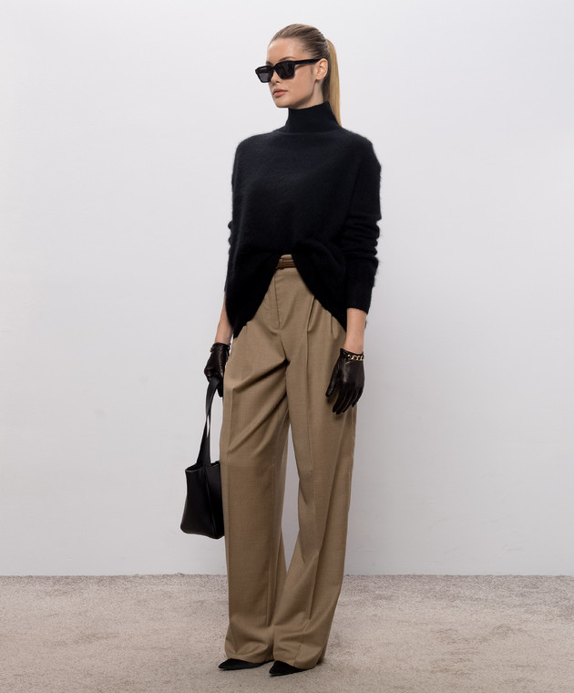 Max Mara Коричневые брюки LAGO из шерсти MSTLAGO изображение 2