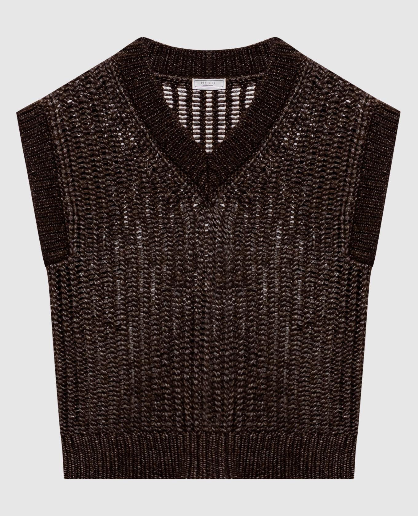 

Коричневый жилет с шерстью альпаки, Трикотажные