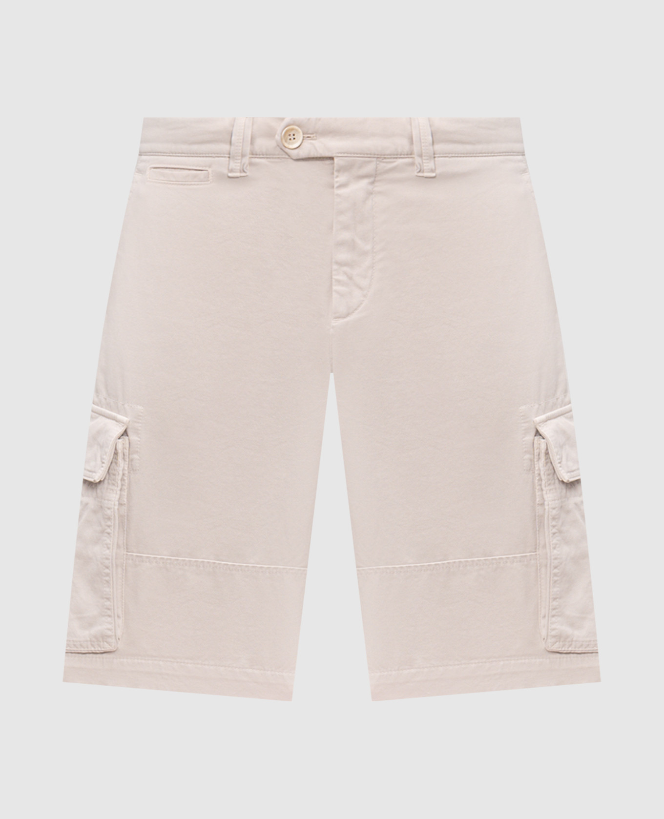 Бежевые шорты-карго