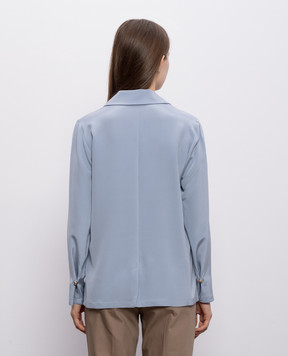 Max Mara Синя блуза із шовком MXPAEDO