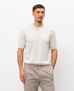 Brunello Cucinelli Серая футболка M29805200