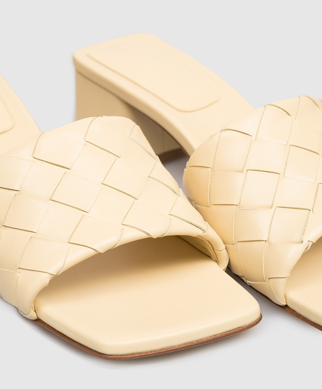 Bottega Veneta Жовті шкіряні мюлі Parco 838098V2ED0 зображення 5