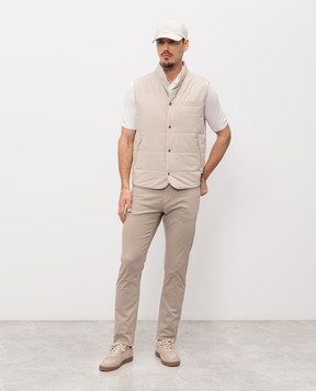 Enrico Mandelli Бежевий жилет з вишивкою логотипа 3T571A519V