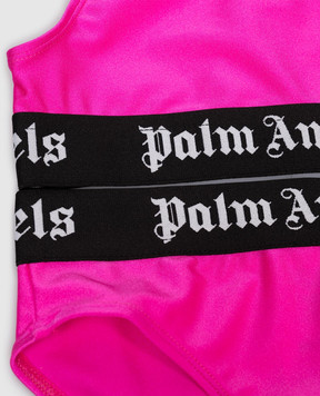 Palm Angels Дитячий рожевий  купальник з візерунком логотипа PGFE002S26JER001