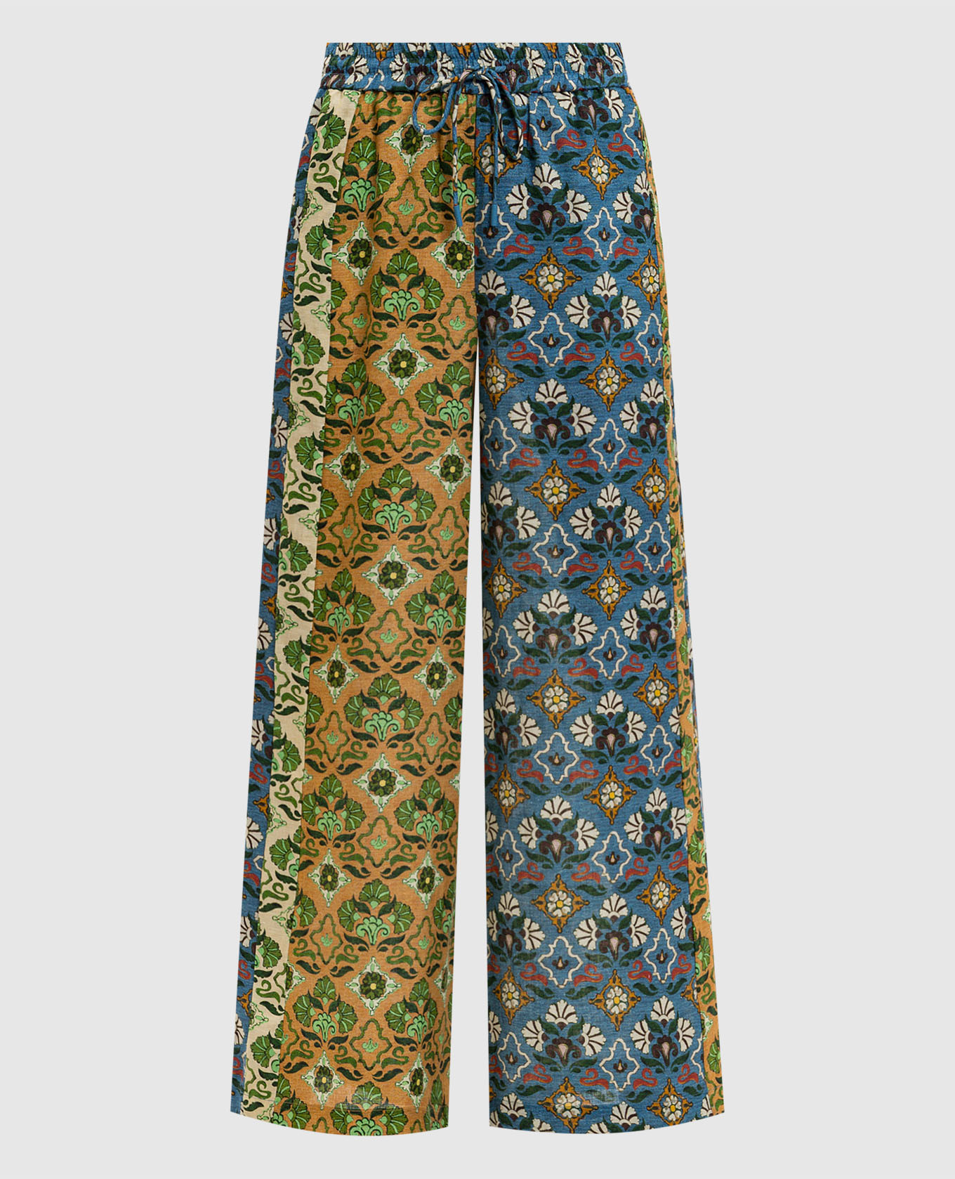 Палаццо Ali Spliced из льна в стиле пэчворк
