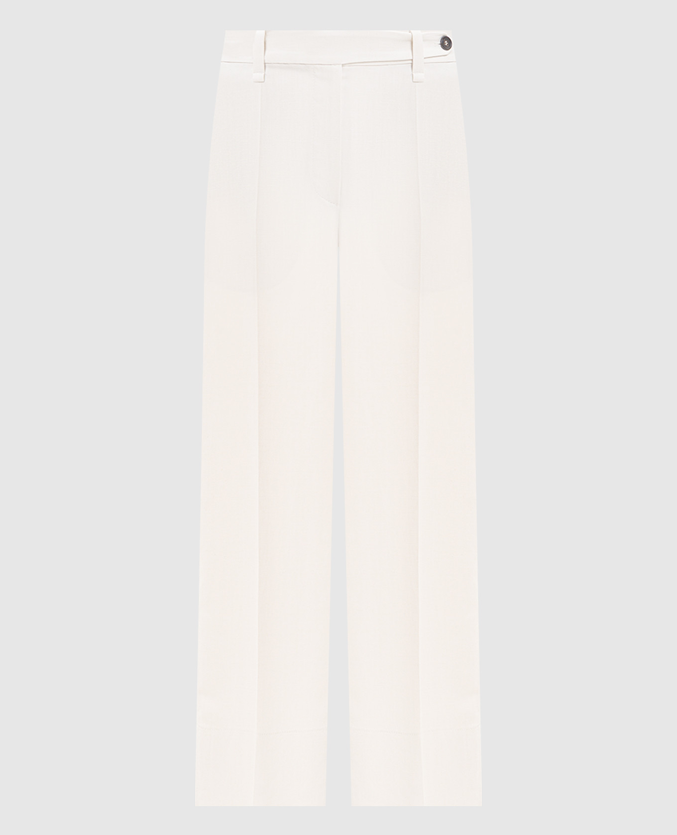 Бежевые брюки с льном