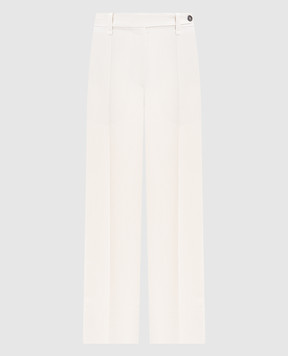 Brunello Cucinelli Бежеві штани з льоном MH126P9184