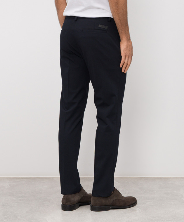 Trussardi Темно-синие брюки с нашивкой логотипа P021M000101NMP307T46 изображение 4