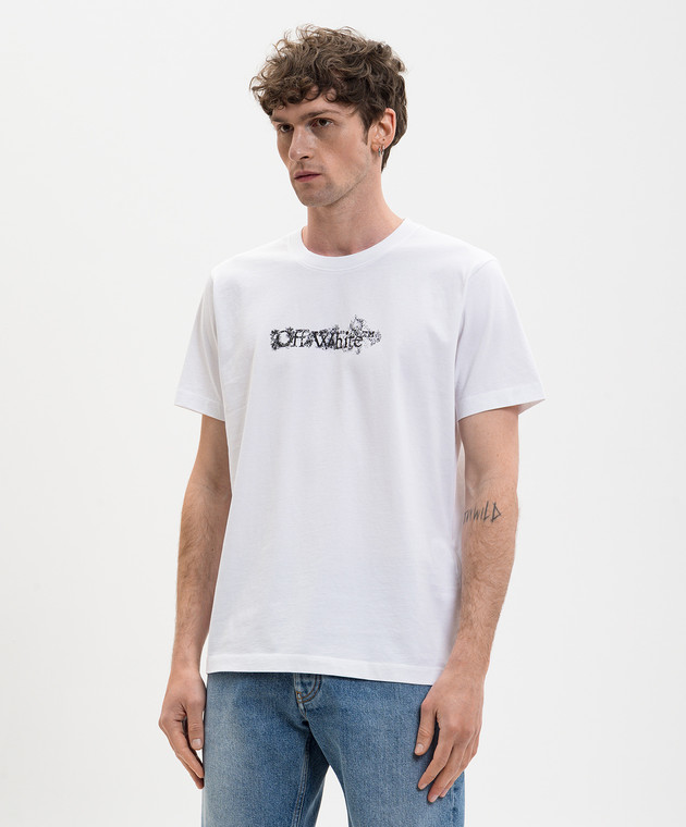 Off-White Біла футболка з принтом 44MAA027S26J007 зображення 3