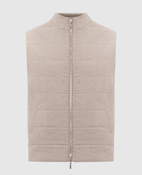 Bertolo Cashmere Серый жилет из шерсти и кашемира 000356002732