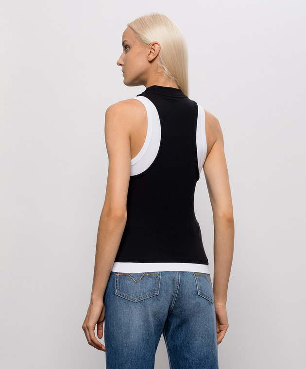 Versace Чорна майка з ефектом накладання шарів 10269431A18639 зображення 4