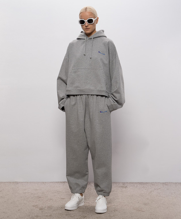 Vetements Сірі джогери з вишивкою логотипа MH27SP225G зображення 2