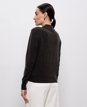 Peserico Коричневий кардиган з вовни, шовку та кашеміру S99380F129283D