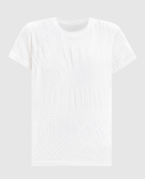 Y`S Yamamoto Белая футболка Smocking JQ YQT13674