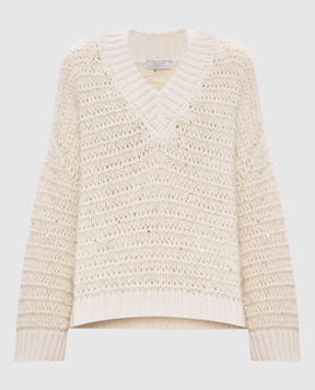 Peserico Білий пуловер з вовною альпаки S99405F039283G