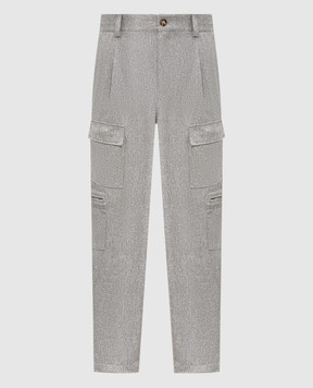 Brunello Cucinelli Сірі штани-карго з вовни M038PF3010
