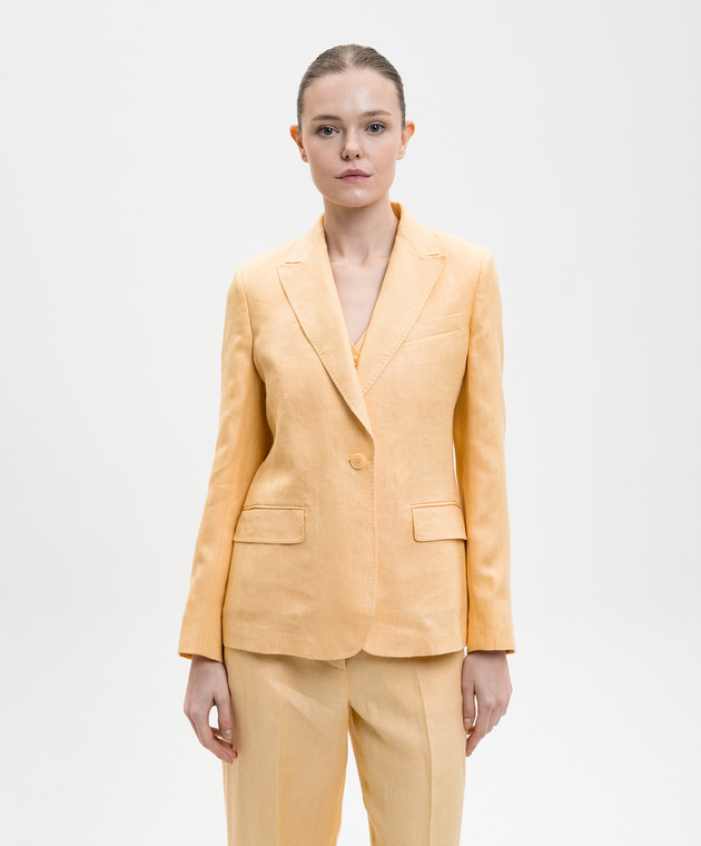 Max Mara Weekend Желтый жакет NALUT из льна WKDNALUT изображение 3