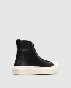 Ann Demeulemeester Черные кожаные хайтопы Ycke B0014406LT208