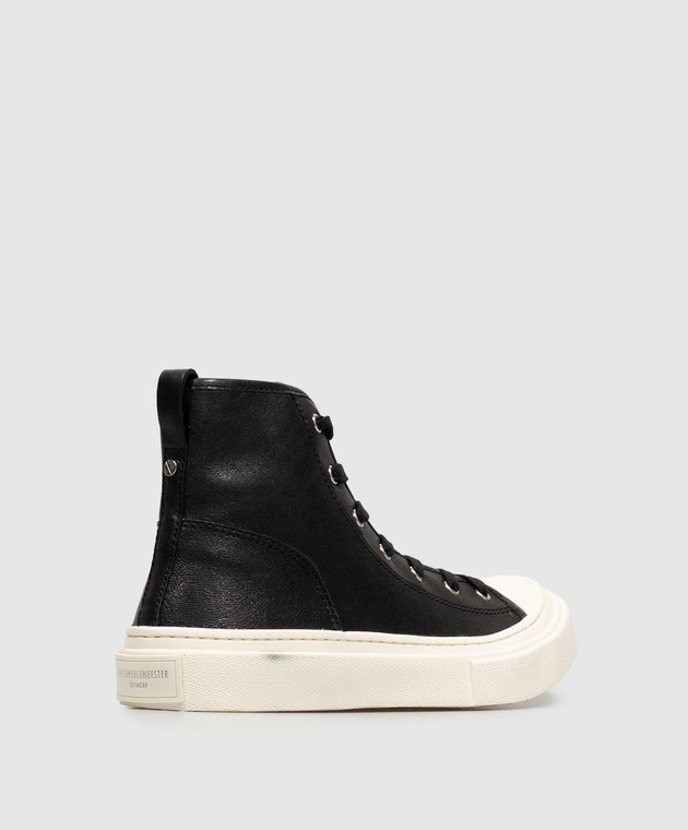 Ann Demeulemeester Черные кожаные хайтопы Ycke B0014406LT208 изображение 3