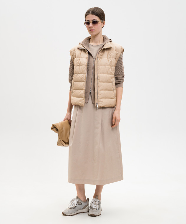 Peserico Коричневая спортивная куртка с льном S99115F129056T изображение 2