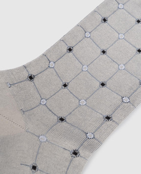 Bresciani Сірі шкарпетки в клітинку MC134RI1897XX