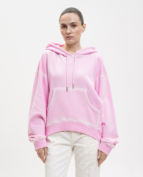 Off-White Рожеве худі Spray з принтом логотипа 2BB058S26FLE002