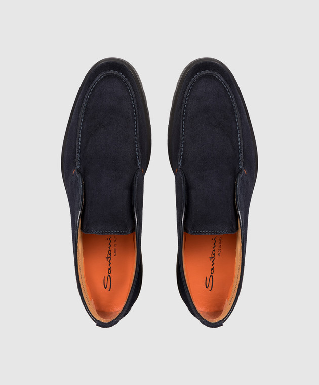 Santoni Синие замшевые дезерты MGDG17823NEOBSEY изображение 4