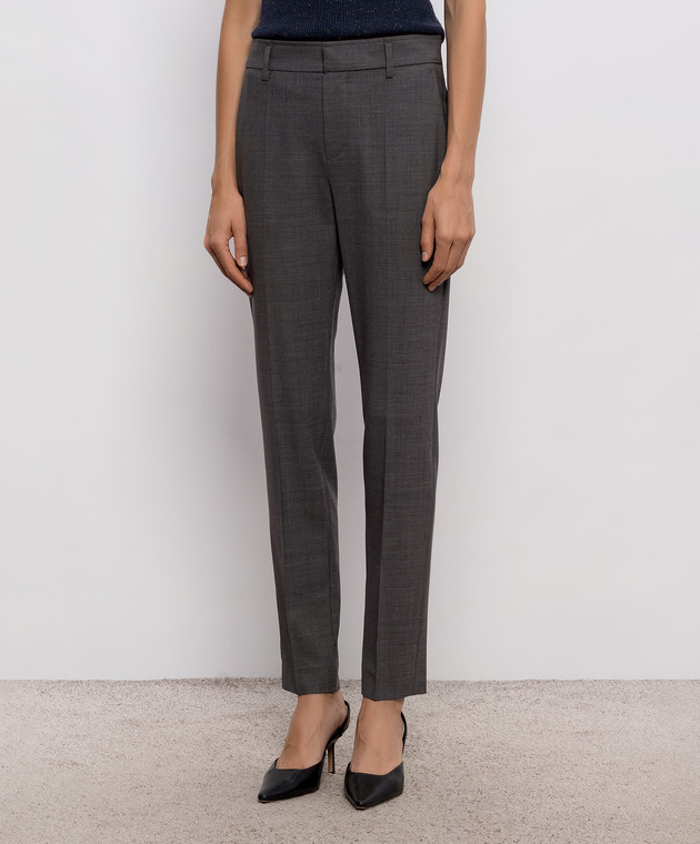 Brunello Cucinelli Сірі штани з вовною M0W07P8584 зображення 3