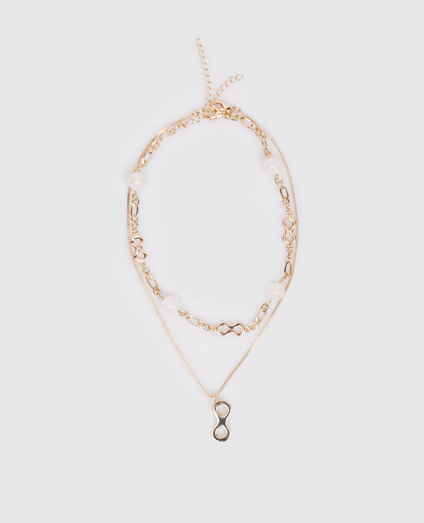 

Золотистая двухслойная цепочка, Золотистый, Ожерелья