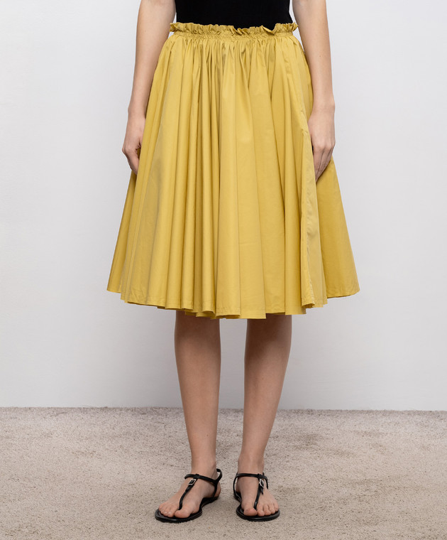 Ami Paris Жовта спідниця FSK444CO0063 зображення 3