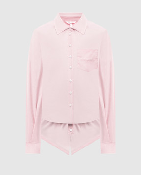 Dore & Rose Розовая пижама с вышивкой логотипа COTTONPOPLINSHORTSET