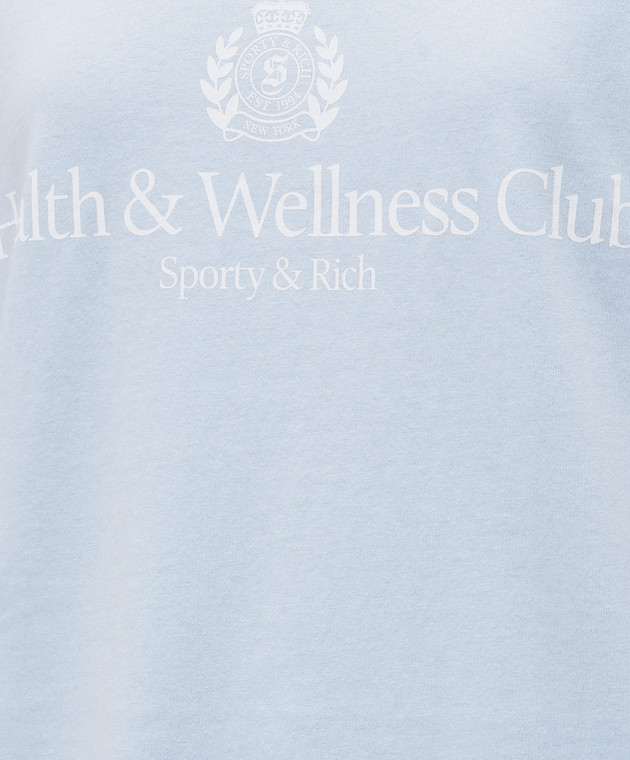 Sporty & Rich Блакитна футболка H&W Crest TO119710241BL90 зображення 5