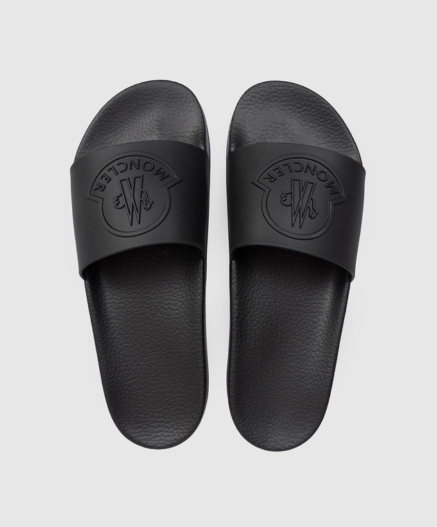 Moncler Чорні слайдери Basile L109A4C00040M2999 зображення 4