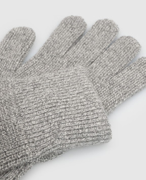 Brunello Cucinelli Перчатки серого цвета из кашемира MQS95908