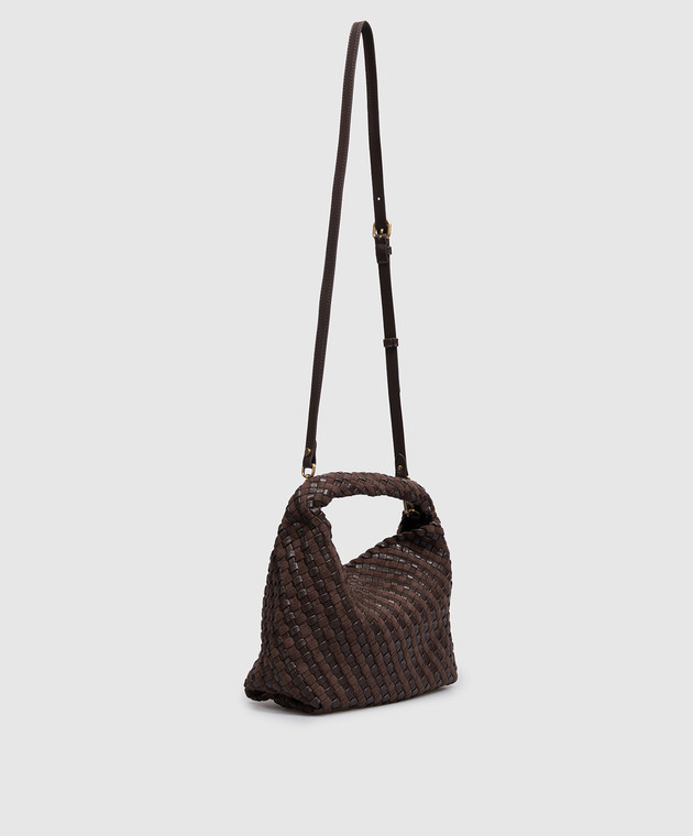 Gianni Chiarini Коричнева плетена сумка-хобо Aurelie BS12065COMMWPLINT зображення 3
