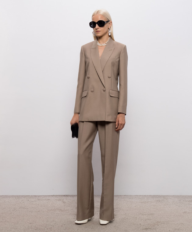 Valentino Коричневые брюки с шерстью 9B3RB766A6D изображение 2