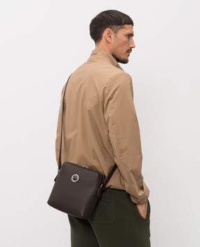 Stefano Ricci Коричнева шкіряна сумка з емблемою ND155GTUVD