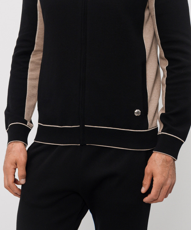 Bertolo Cashmere Черный спортивный костюм из хлопка 9025640025609025650025 изображение 5