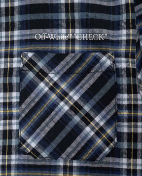 Off-White Дитяча синя сорочка у візерунок 44BGE007F26F001